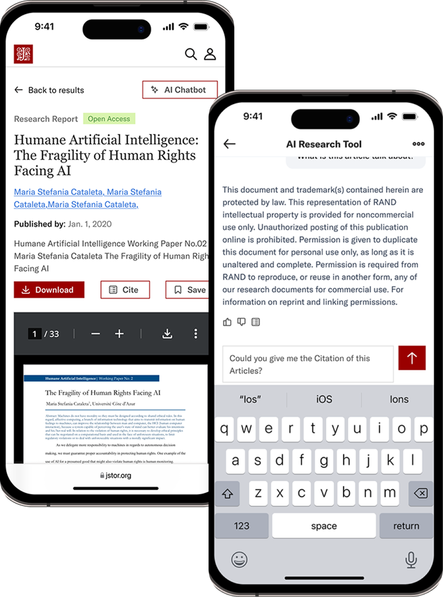 JSTOR mockup
