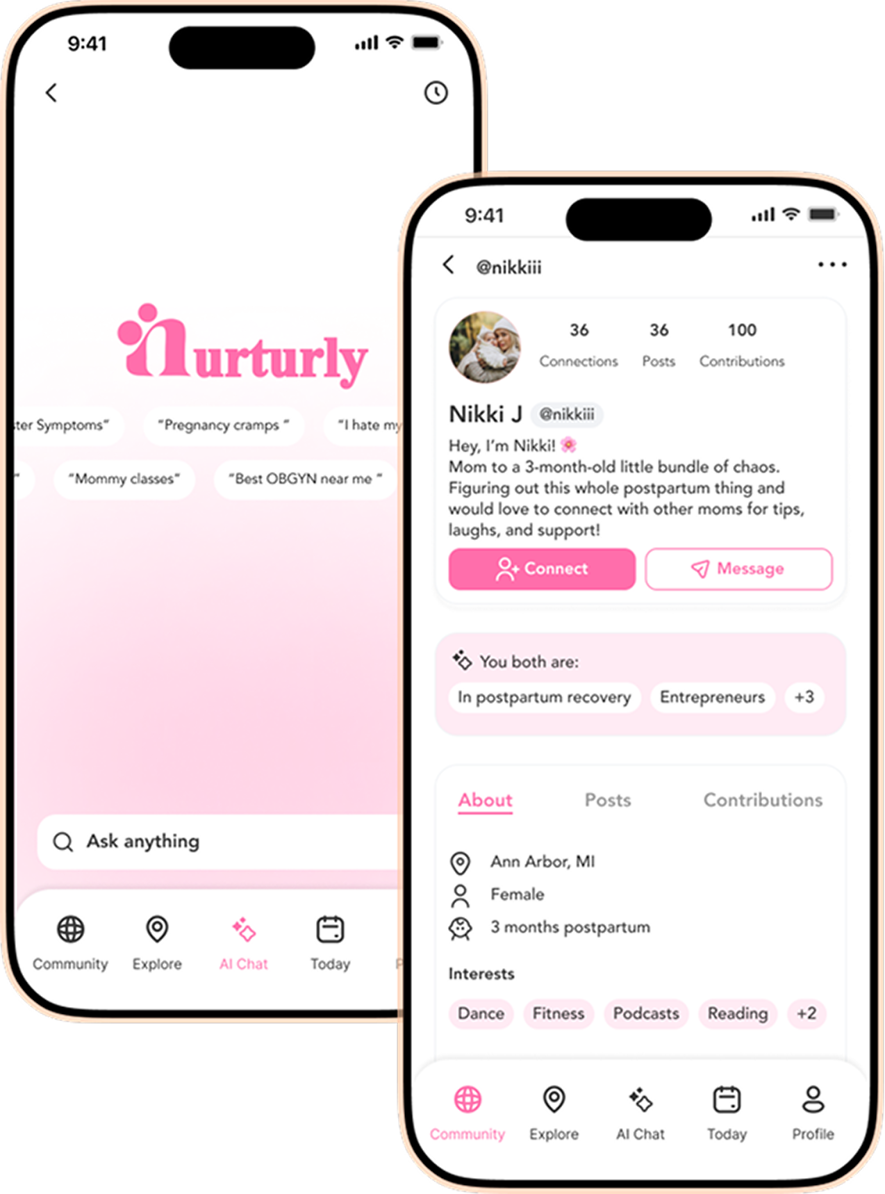Nurturly mockup